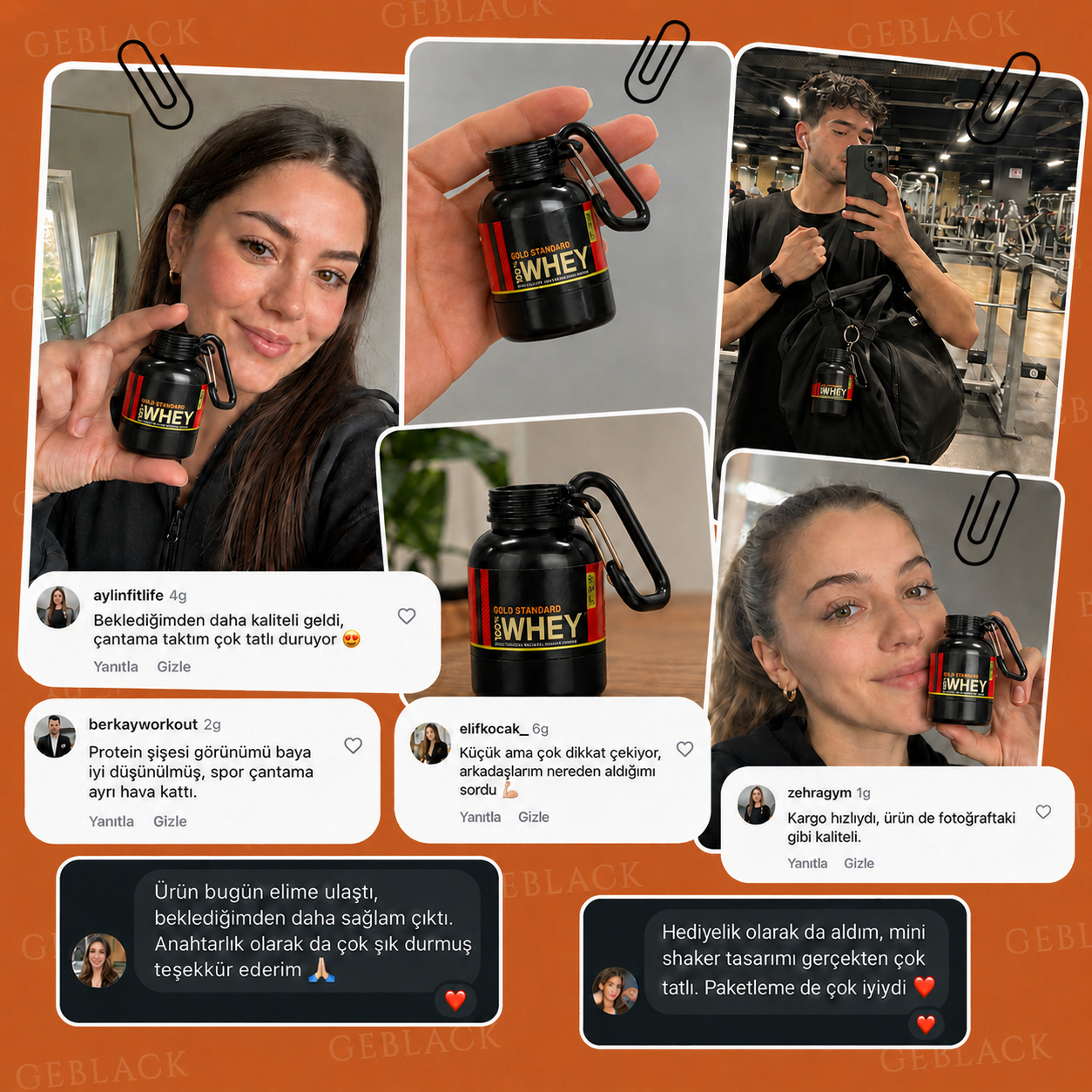 GE-BLACK® Mini Protein Anahtarlık